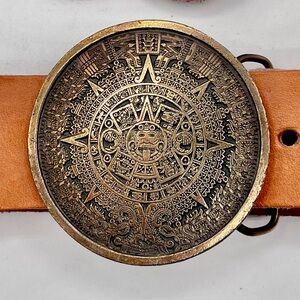 Aztec Calendar Belt Buckle